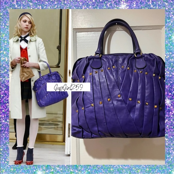 Valentino Garavani Handbags - Valentino Maison Purple rockstud bag ASO Gossip Girl Jenny Humphrey
